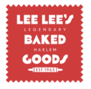 A square stamp logo with the Lee Lee’s Baked Goods logo